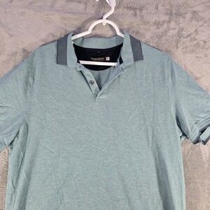 Banana Republic Performance Pique Polo‎ Shirt Short Sleeve Casual Blue L